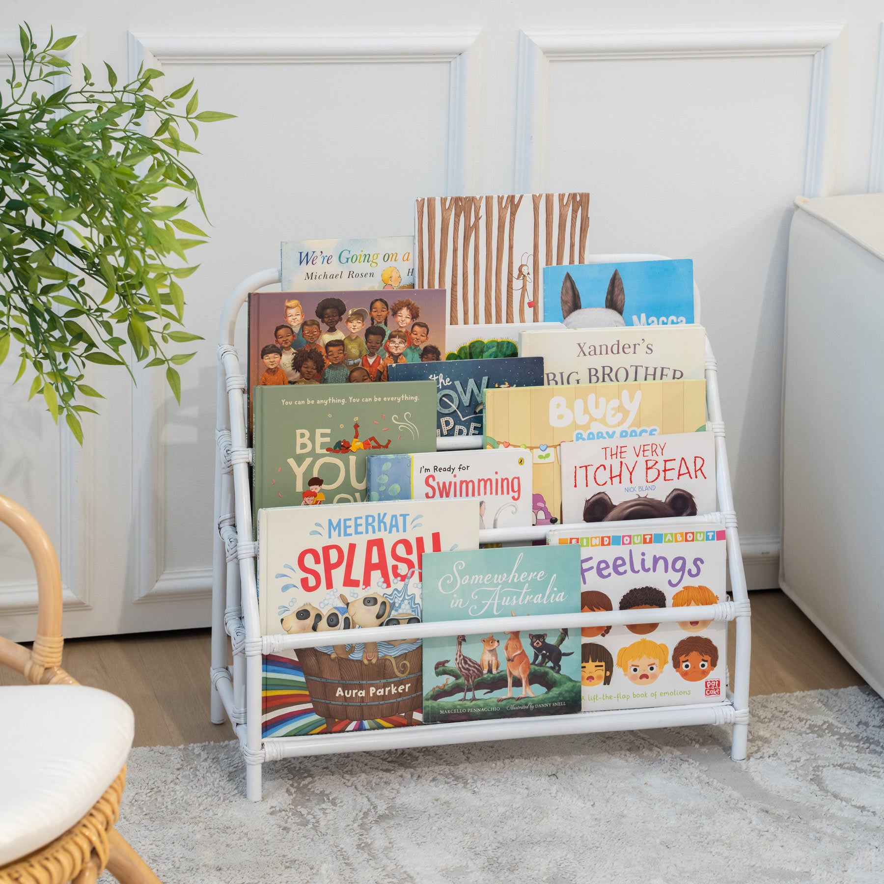 Elena Kids Montessori Bookshelf - White