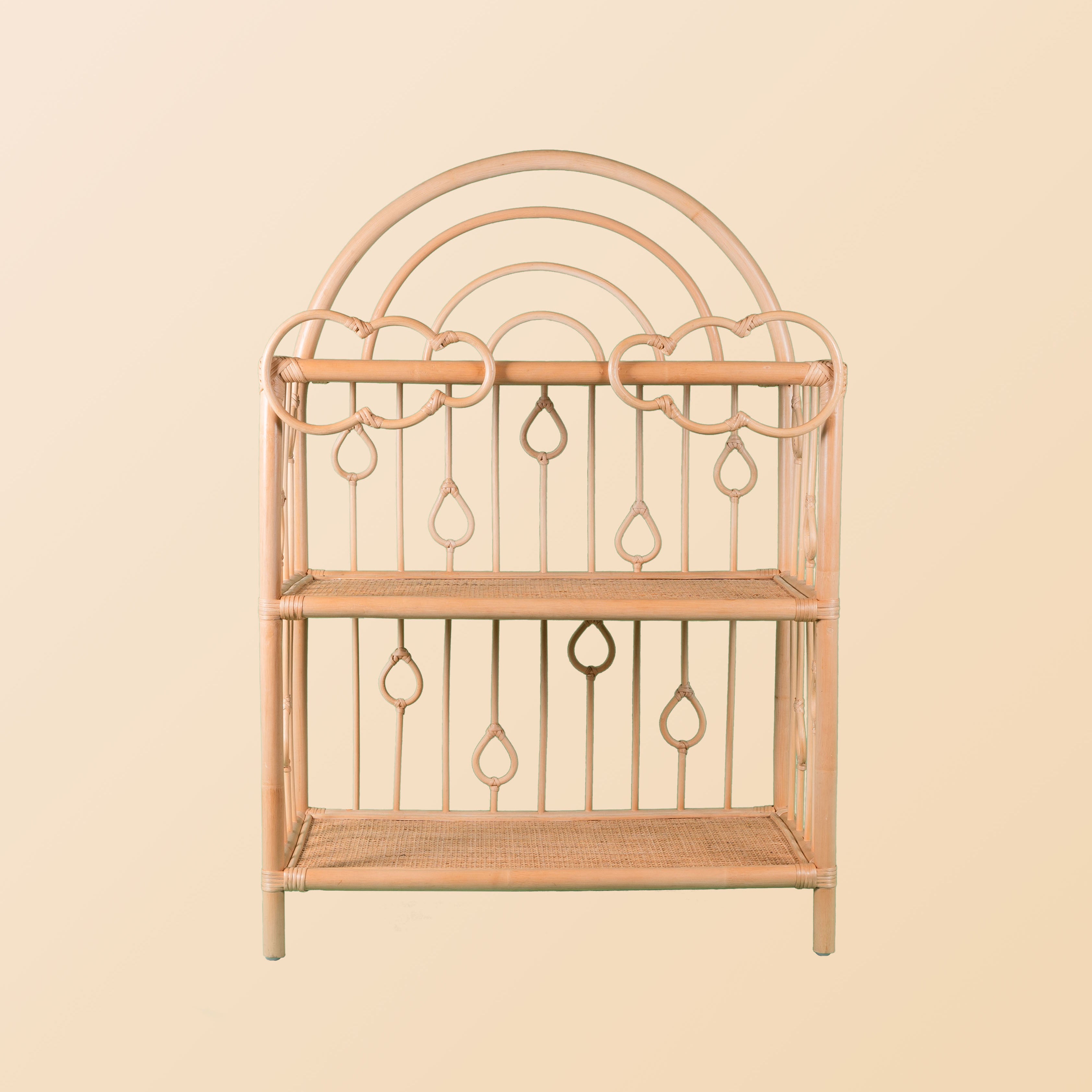Rattan Shelves | After the Rain Shelf | Front View | Momiji