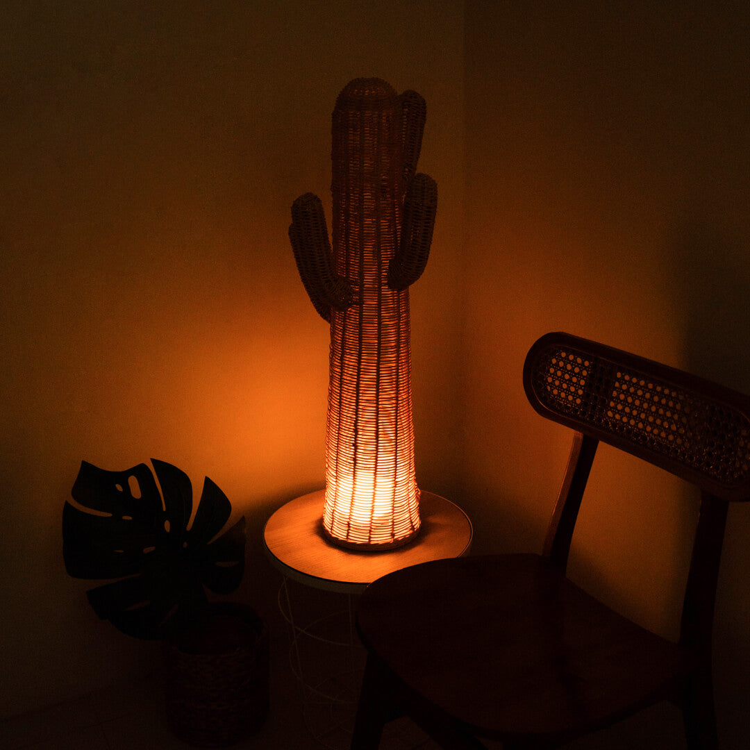 cactus light Rattan Floor Lamp | Cactus Kids Coat Light Stand