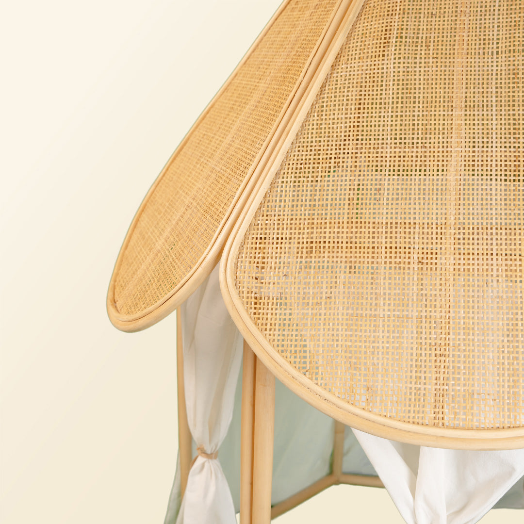 Leon Circus Play Tent | Roof View | Rattan | MOMIJI