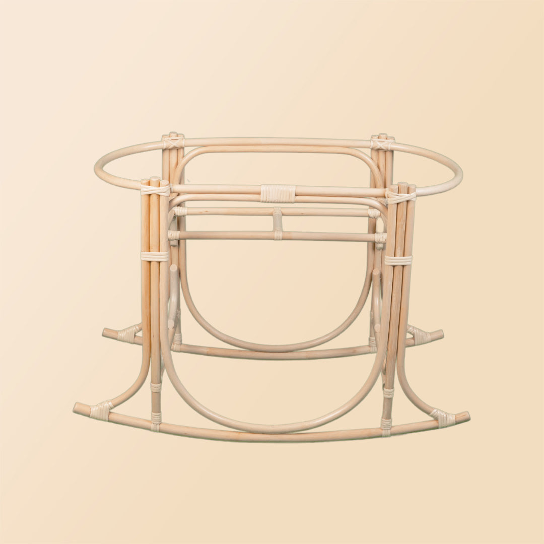 Stand frame of the rocking stand for the Vera Moses Basket by MOMIJI, shown without the basket.