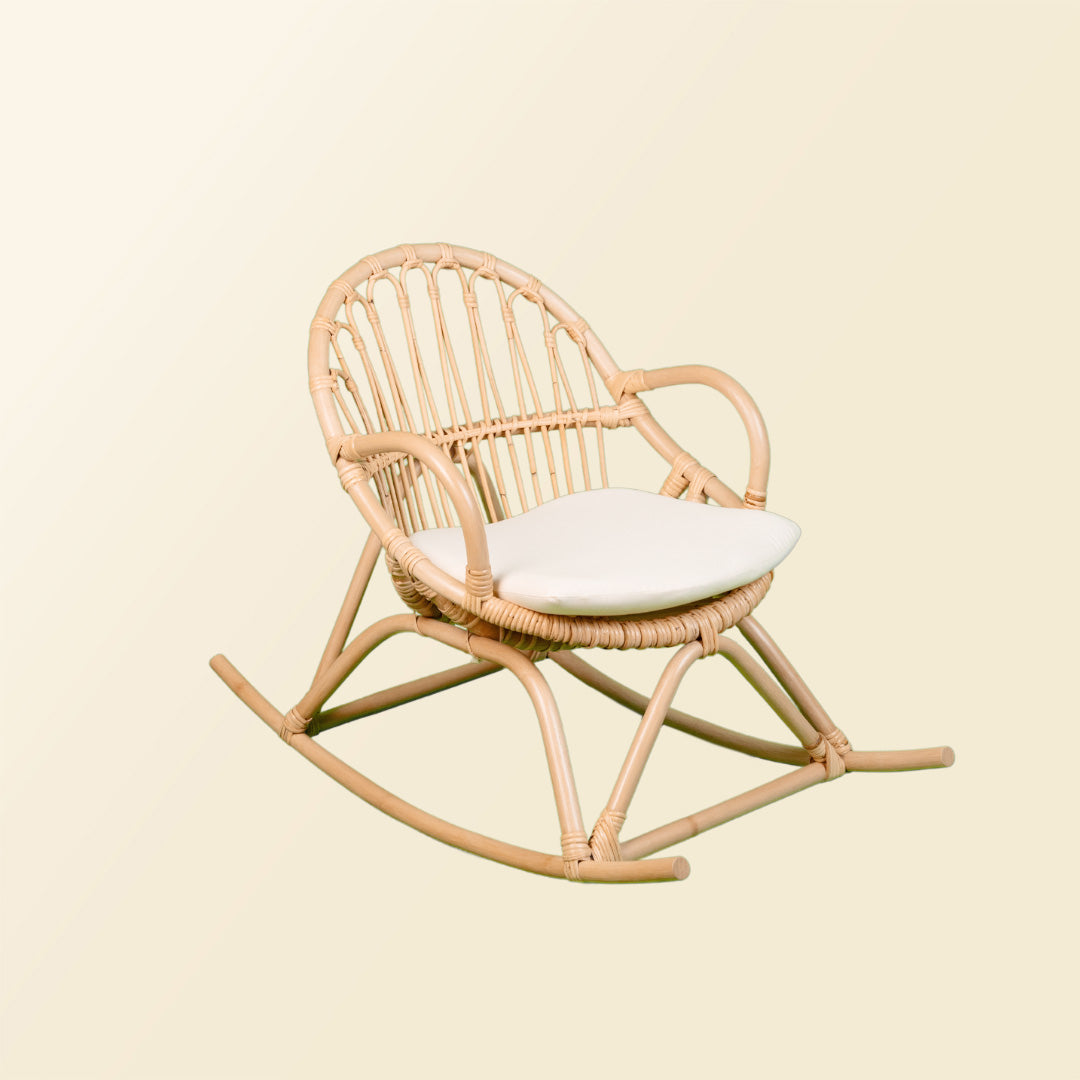 Angled view of the Twinkle Kids Rocking Chair by MOMIJI.