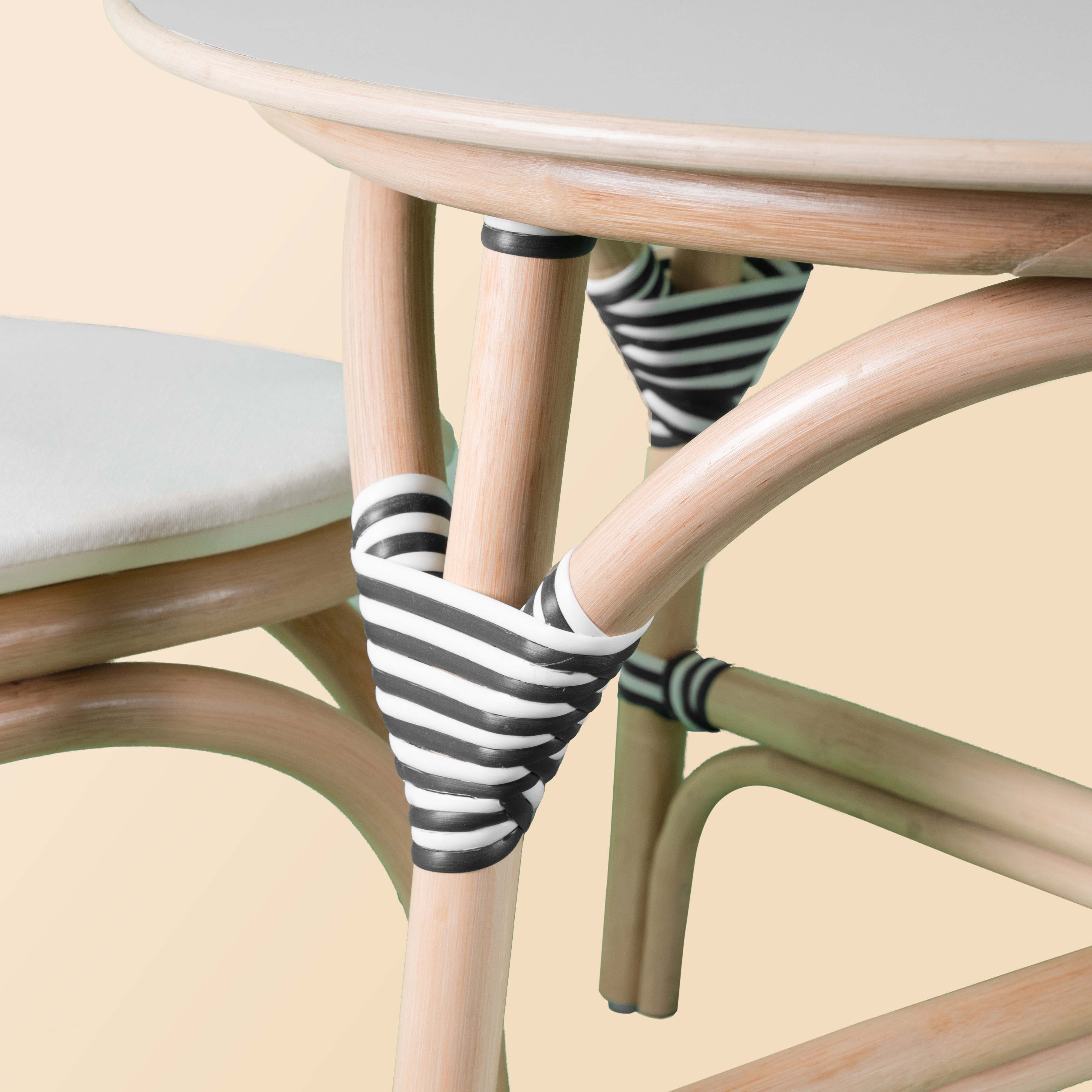 Rattan Table and Chairs | Aulia Kids Table - Large and Childs Wicker Chair | Close up | MOMIJI