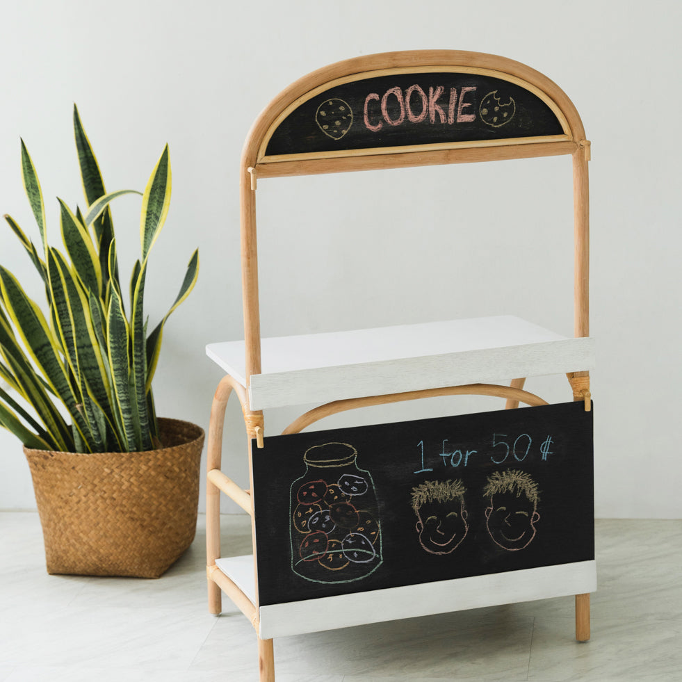 3-in-1 Rattan Shop Stall & Study Desk | MOMIJI