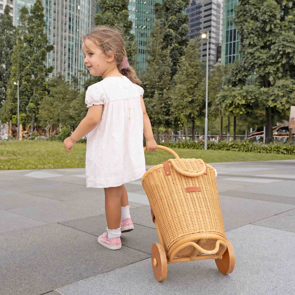 Eric Kids Shopping Trolley Luggy | Rattan | MOMIJI
