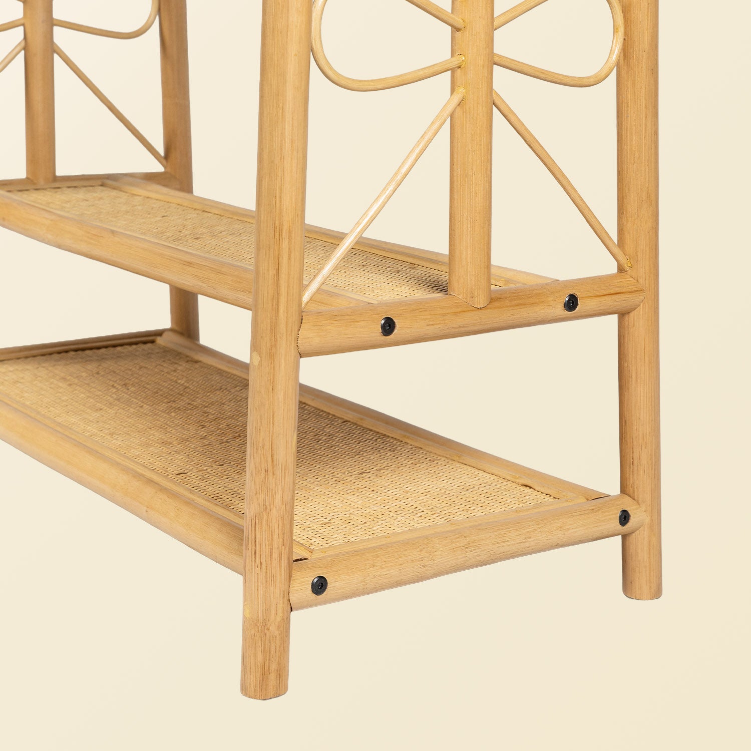 Rattan Racks | Belle Kids Clothing Rack - Natural | Kids Wicker Rack | Assembly Joint Detail View | MOMIJI
