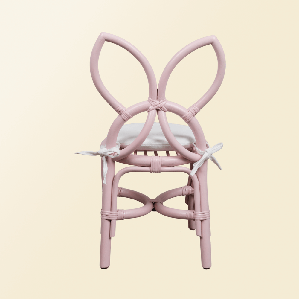 Back view of pink Kids Butterfly chair by MOMIJI.
