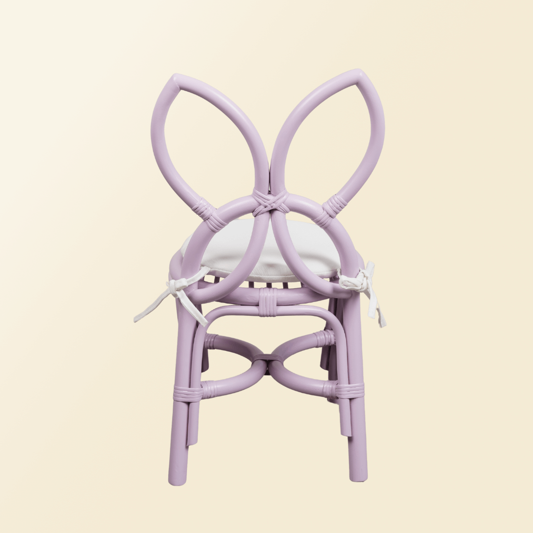 Back view of purple Kids Butterfly chair by MOMIJI.