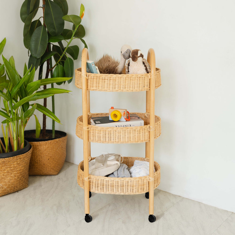 Rattan Craft Trolleys | Con Craft Trolley | Toys Inside | MOMIJI