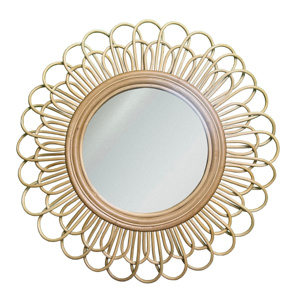 Rattan Mirror | Dahlia Round Mirror | MOMIJI 