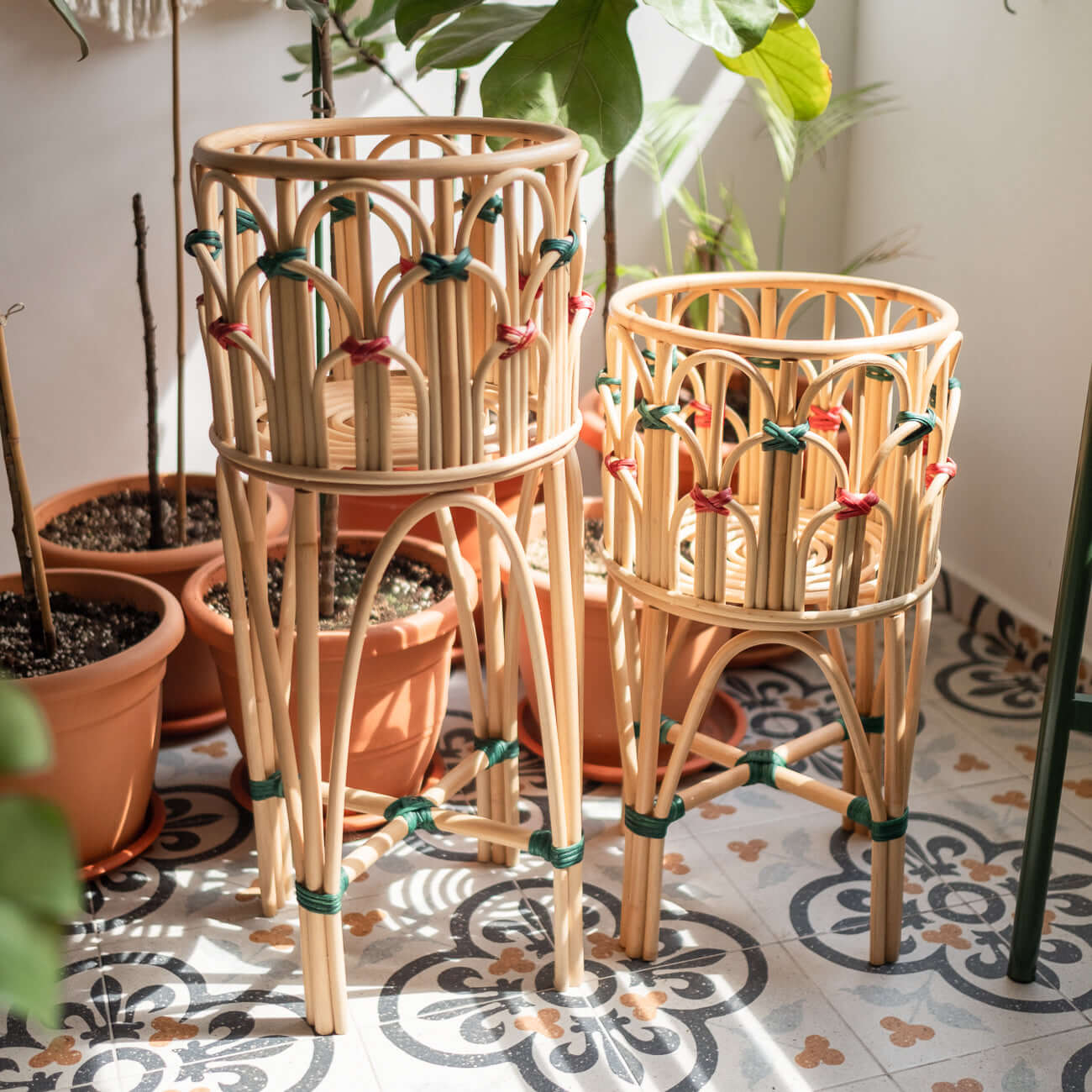 Rattan Plant Stand | Iris Planter | MOMIJI