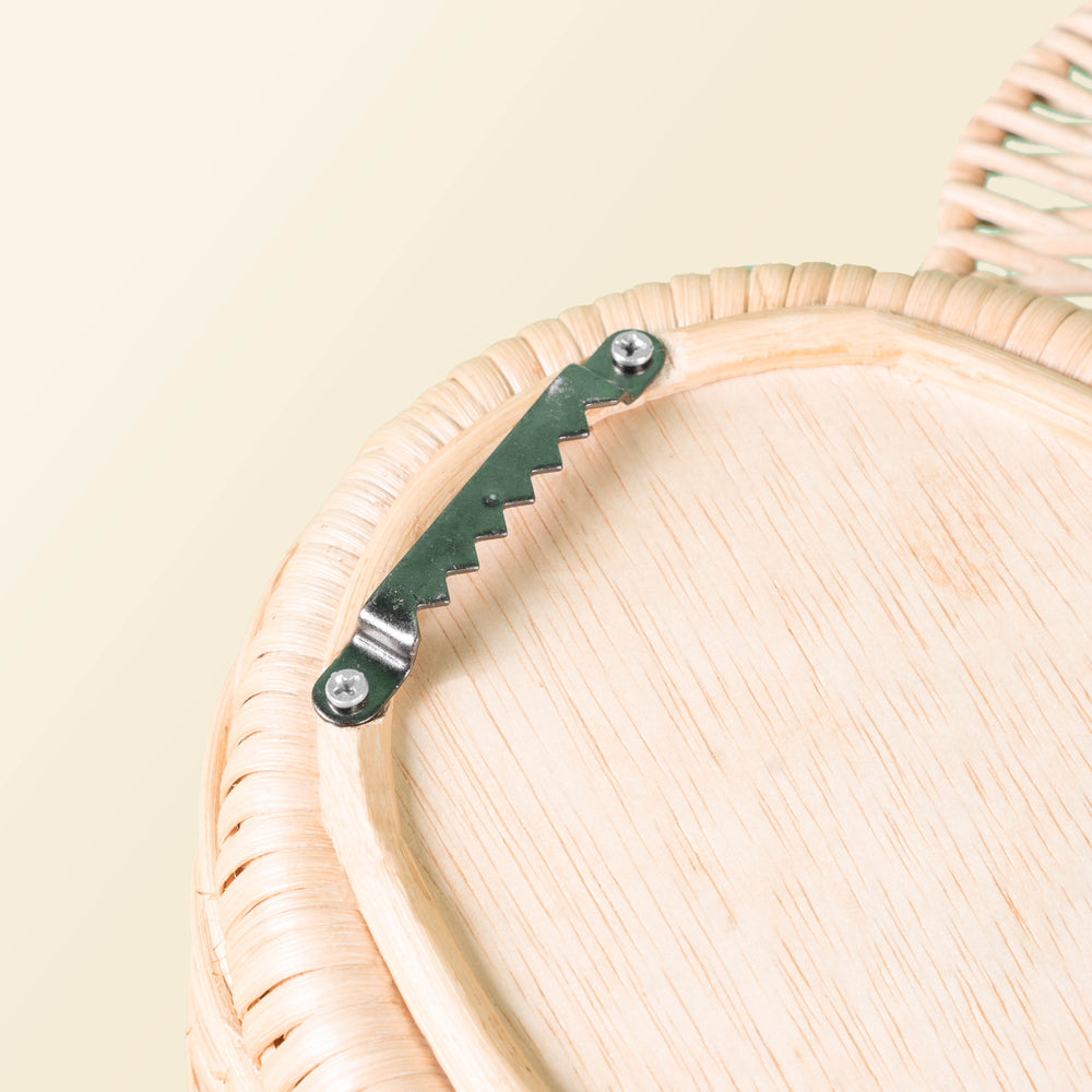 Rattan Wall Decor  | Elephant Animal Head Wall Art | Backside View Showing Sawtooth Hook |   MOMIJI