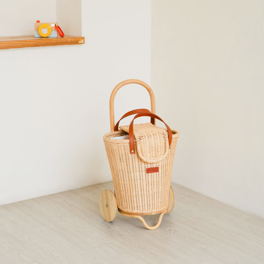 Eric Kids Shopping Trolley Luggy | Rattan | MOMIJI