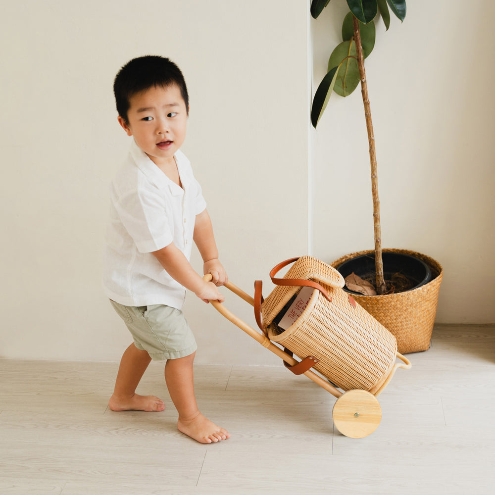 Eric Kids Shopping Trolley Luggy | Rattan | MOMIJI
