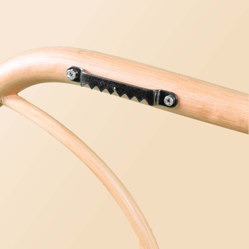 Close-up of the wall mounting detail of the Eleanor Hanging Wall Shelf by MOMIJI.