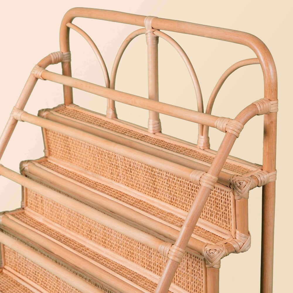 Close Up view of Elena Kids Montessori Bookshelf – Natural by MOMIJI.