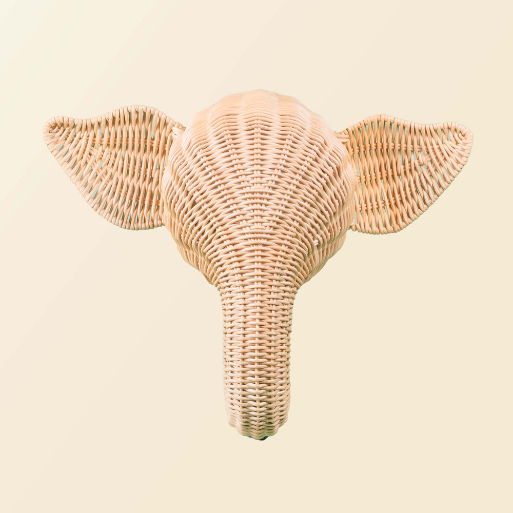 Front view of the Elephant Wall Decor by MOMIJI showing its animal-shaped hook design.