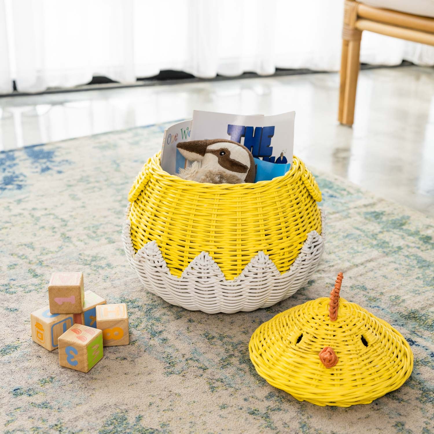 Chick Rattan Storage Basket