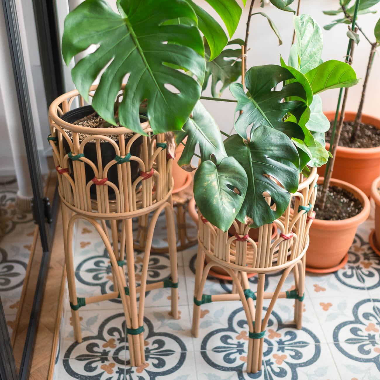 Rattan Plant Stand | Iris Planter | MOMIJI