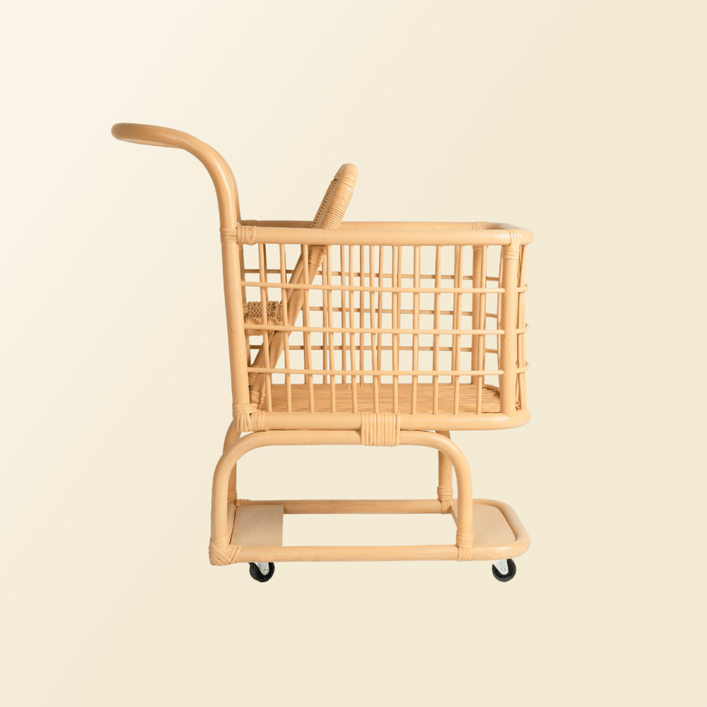 Side view of the Kids Shopping Cart by MOMIJI.