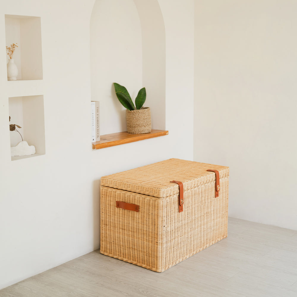 Wicker Trunks | Leon Leather Trunk | MOMIJI