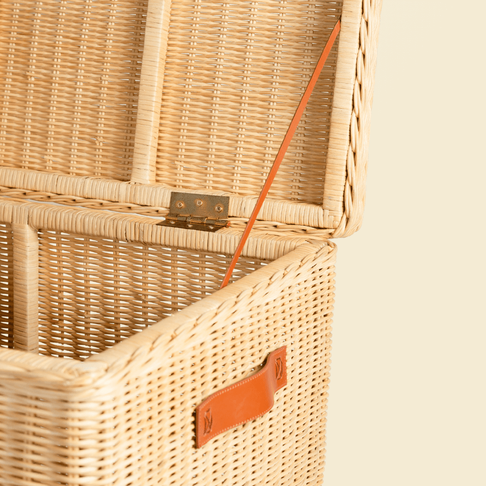 Wicker Trunks | Leon Leather Storage Trunk |  MOMIJI