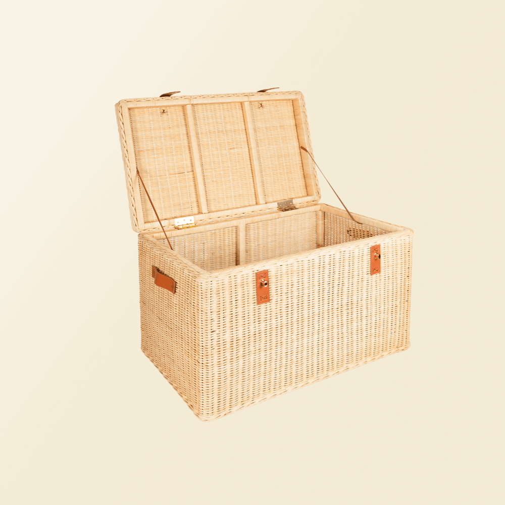 Wicker Trunks | Leon Leather Storage Trunk |  MOMIJI