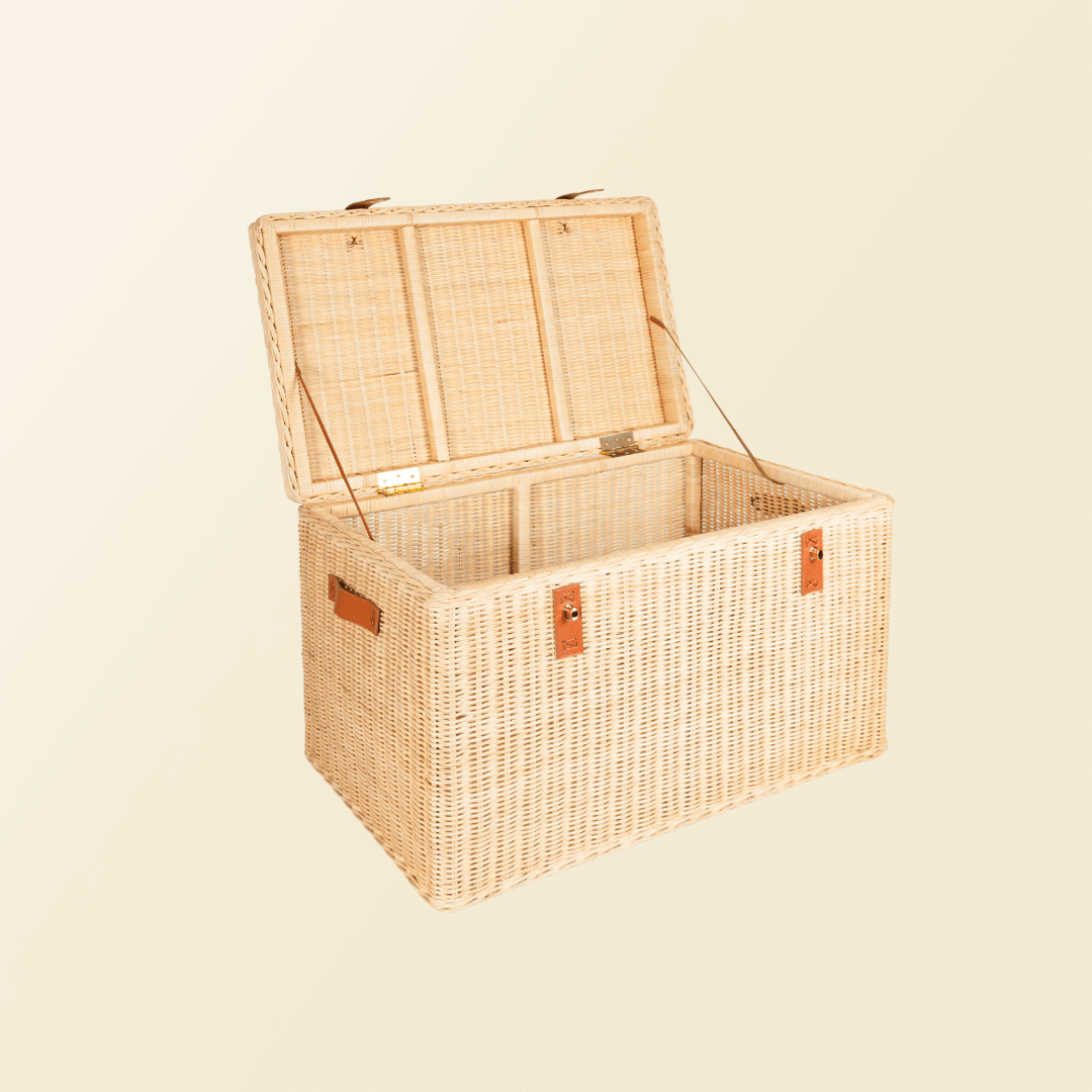 Wicker Trunks | Leon Leather Storage Trunk |  MOMIJI