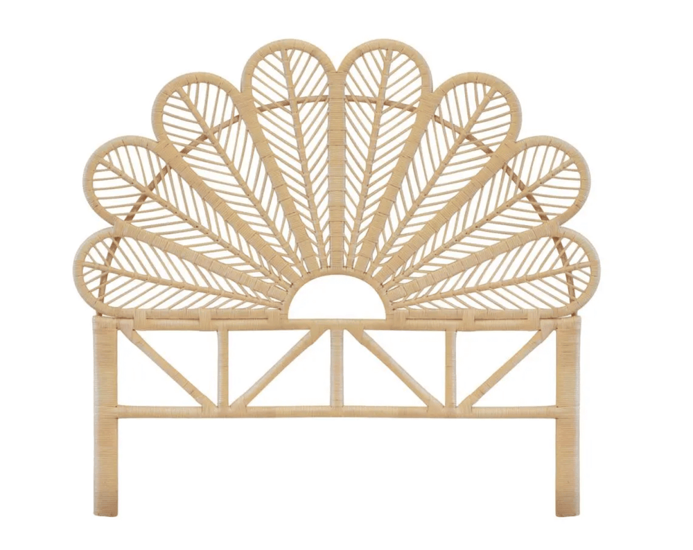 Petal Rattan Headboard | Queen Rattan Headboard | MOMIJI