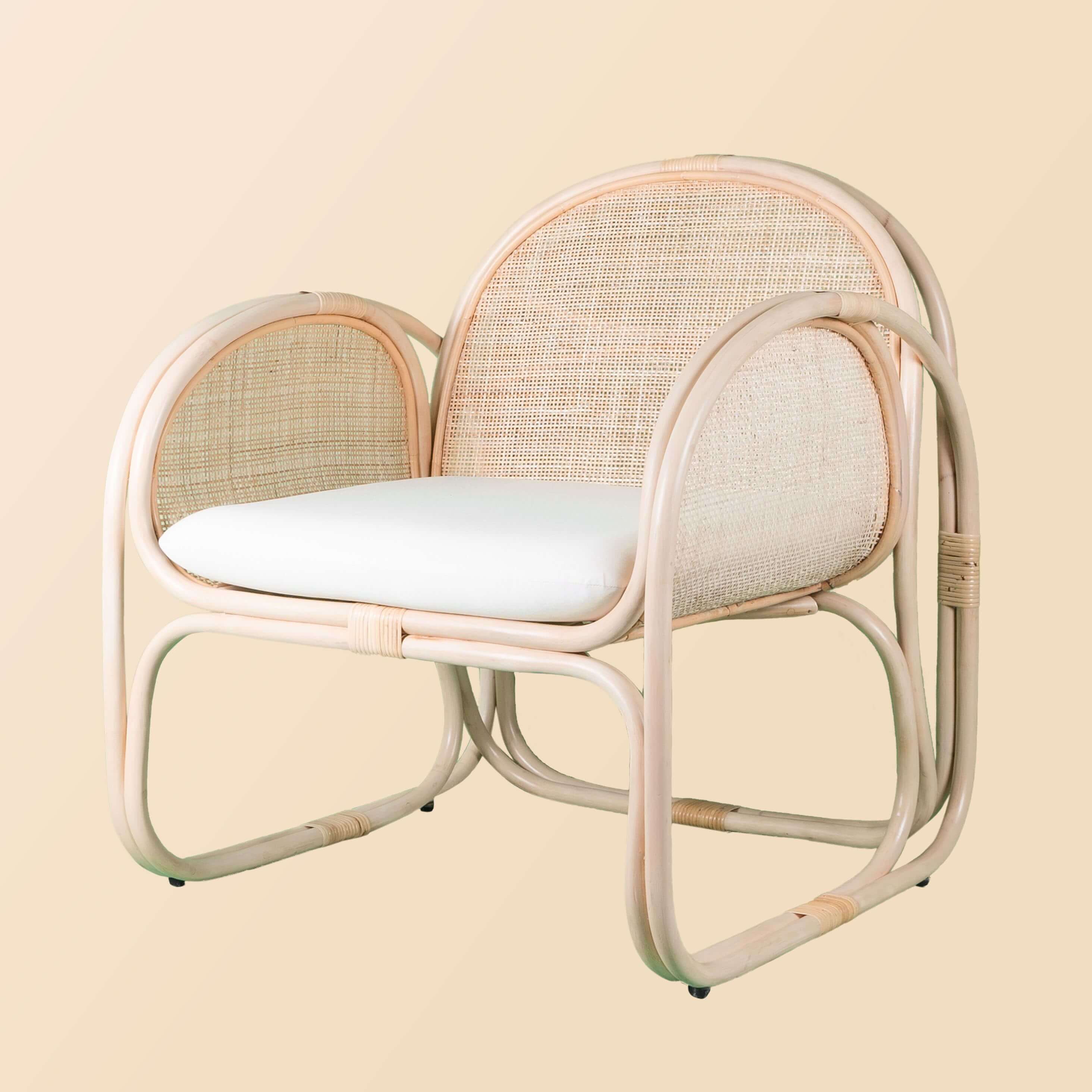 Tilted side view of Willow Lounge Chair by MOMIJI.