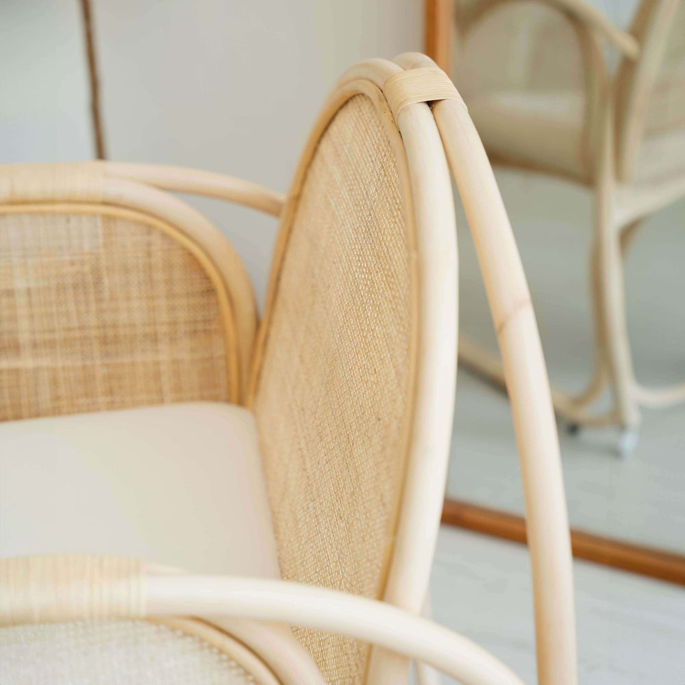 Close-up of a backrest of the Willow Lounge Chair by MOMIJI