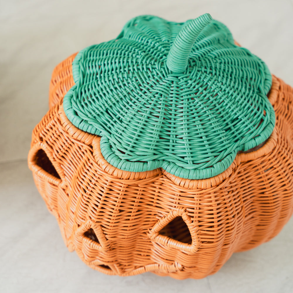 Pumpkin Basket | Rattan Floor Lamp | Face Shape | MOMIJI