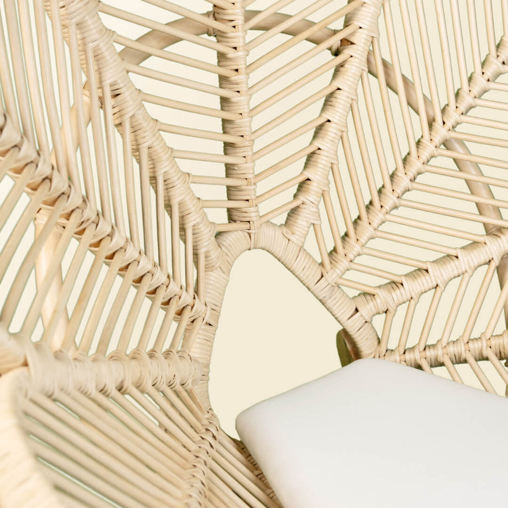 Close up of backrest of the Petal Chair by MOMIJI.