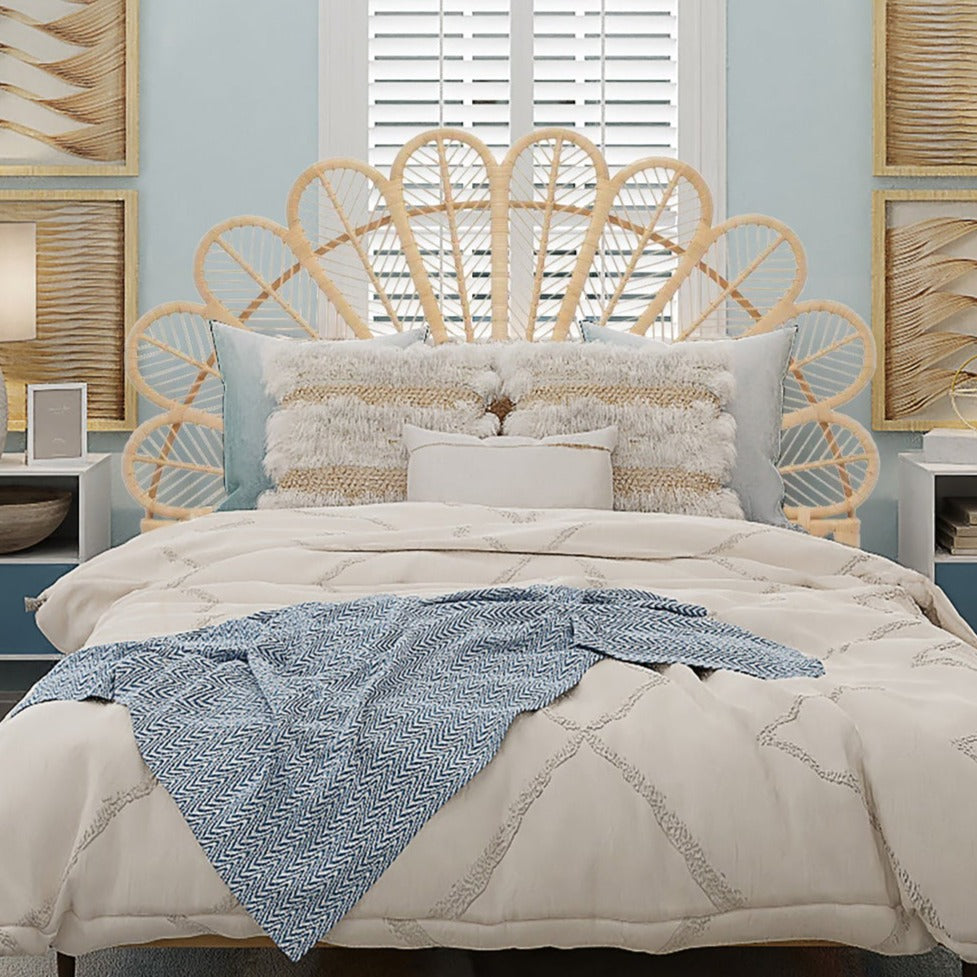 Petal Rattan Headboard | Headboard for Bedroom | Momiji 