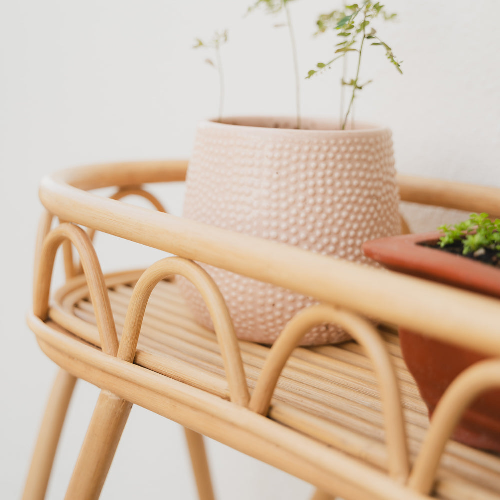 Sage Wicker Plant Stand | Rattan Plant Stand | Plant Rack | MOMIJI