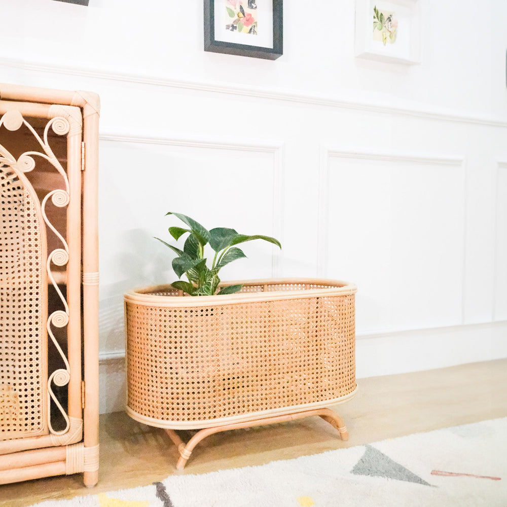 Isle Wicker Plant Stand | Rattan Plant Stand | Indoor & Outdoor Use | MOMIJI
