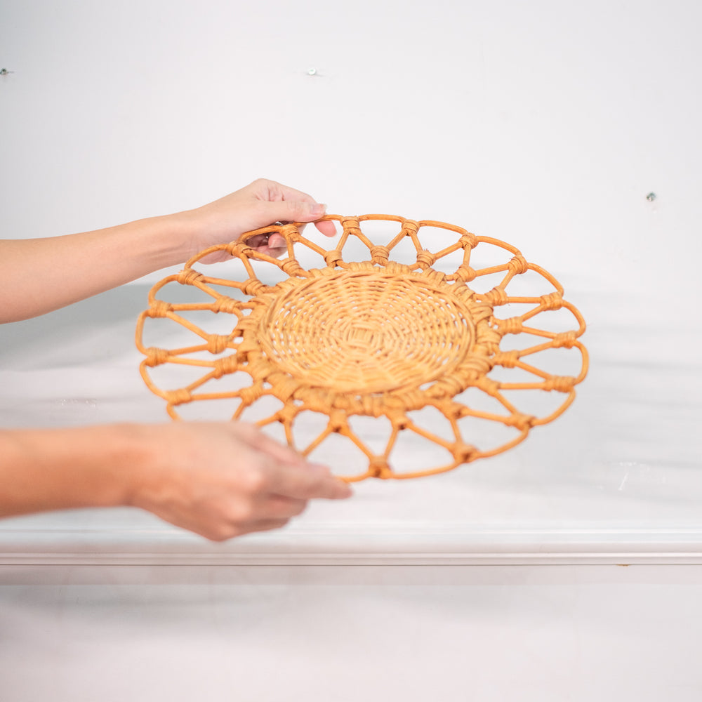 Rattan Placemat | Floral Wicker Placemat | MOMIJI